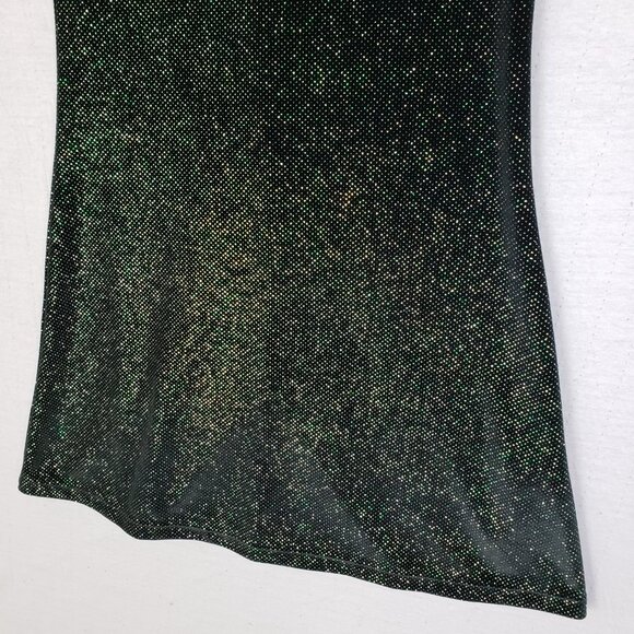 REFORMATION Glitter Mini Dress Shimmer Short Sleeve Fitted size XS Stretch - Picture 11 of 11
